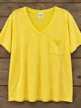 #1780 Jaded Gypsy Moon Dance V-Neck Tee - Sunshine